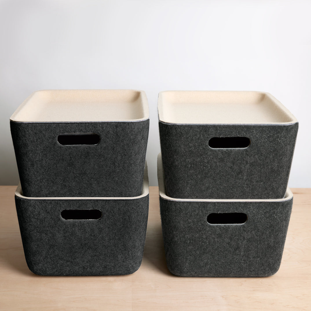 Small Stackable Storage Totes 4-Pack - 4 Pack